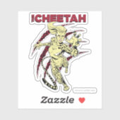 W84 | De Cheetah Retro Comic Art Sticker (Vel)