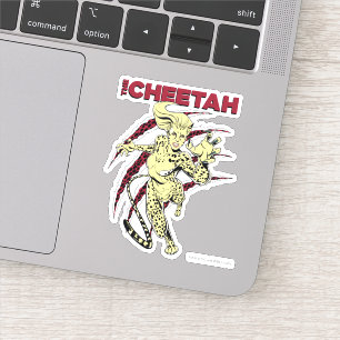 W84   De Cheetah Retro Comic Art Sticker