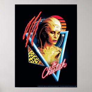 W84   De Cheetah Retrowave-code Poster