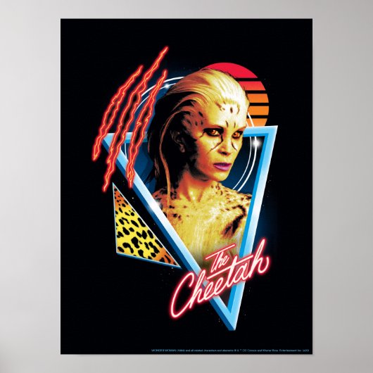 W84 | De Cheetah Retrowave-code Poster (Voorkant)