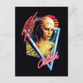 W84 | De Cheetah Retrowave-code Uitnodiging Briefkaart (Voorkant)