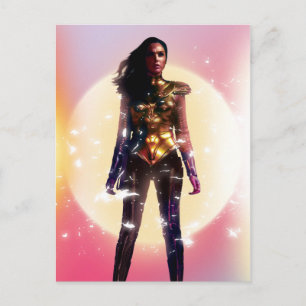 W84 Foto Wonder Woman Gold Armor Lo Fi Sparks Uitnodiging Briefkaart