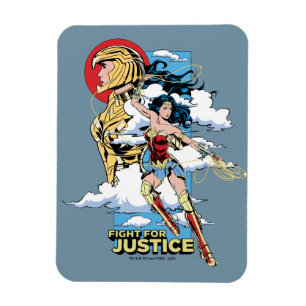 W84   Gerechtelijke strijd voor Wonder Woman Retro Magneet
