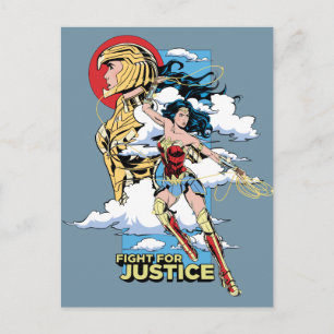 W84 Gerechtelijke strijd voor Wonder Woman Retro Uitnodiging Briefkaart
