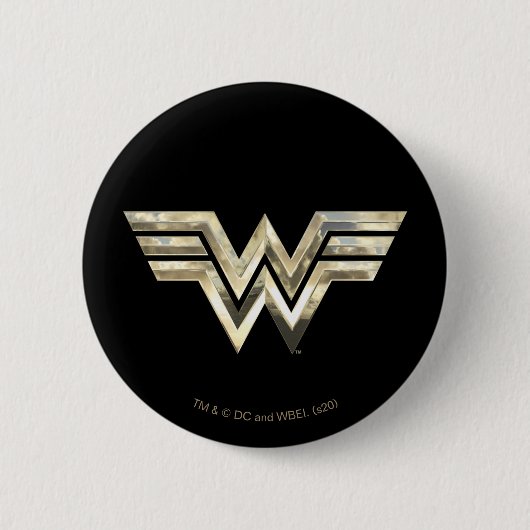 W84 | Golden Wonder Logo Ronde Button 5,7 Cm (Voorkant)