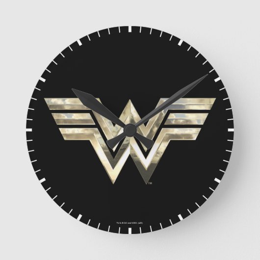 W84 | Golden Wonder Logo Ronde Klok (Voorkant)
