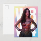 W84 | Lo Fi Pastel Rainbow Wonder Woman Foto Uitnodiging Briefkaart (Voorkant / Achterkant)