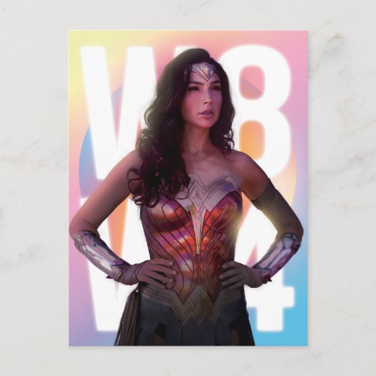W84 | Lo Fi Pastel Rainbow Wonder Woman Foto Uitnodiging Briefkaart (Voorkant)