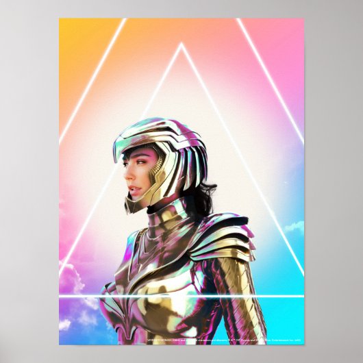 W84 | Lo Fi Wonder Woman Golden Armor Portret Poster (Voorkant)