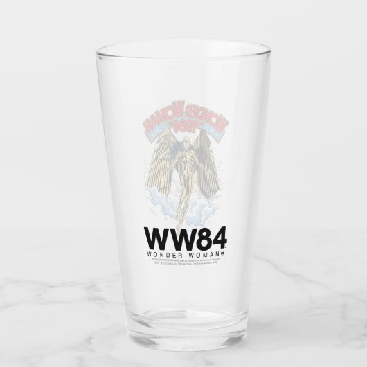 W84 | Retro Comic Gold Armor Wonder Woman Glas (Achterkant)