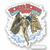 W84 | Retro Comic Gold Armor Wonder Woman Sticker (Voorkant)