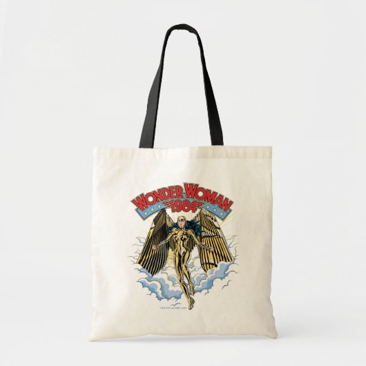 W84 | Retro Comic Gold Armor Wonder Woman Tote Bag (Voorkant)