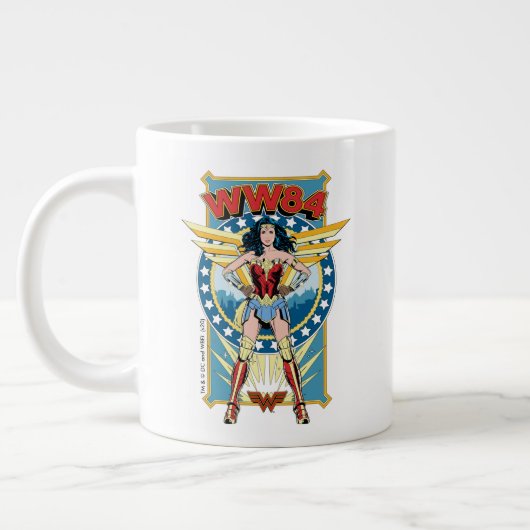 W84 | Retro Comic Wonder Woman Character Badge Grote Koffiekop (Links)
