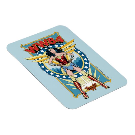 W84 | Retro Comic Wonder Woman Character Badge Magneet (Rechterzijde)