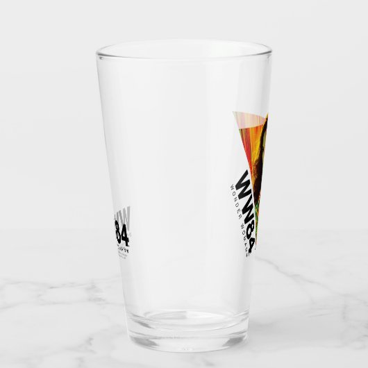 W84 | Rode-Oranje Wonder Woman Kaleidoscoop Glas (Rechts)