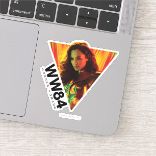 W84 Rode-Oranje Wonder Woman Kaleidoscoop Sticker