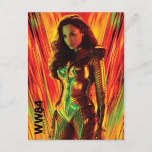 W84 Rode-Oranje Wonder Woman Kaleidoscoop Uitnodiging Briefkaart