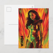W84 | Rode-Oranje Wonder Woman Kaleidoscoop Uitnodiging Briefkaart (Voorkant / Achterkant)