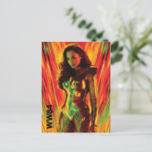 W84 | Rode-Oranje Wonder Woman Kaleidoscoop Uitnodiging Briefkaart (Staand voorkant)