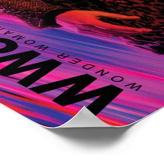 W84 | Rood-roze Barbara Ann Minerva Kaleidoscoop Poster (Hoek)