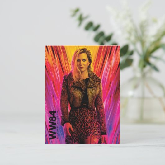 W84 | Rood-roze Barbara Ann Minerva Kaleidoscoop Uitnodiging Briefkaart (Staand voorkant)