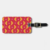 W84 | Rood zwembad Logo en sterren Bagagelabel (Voorkant horizontaal)