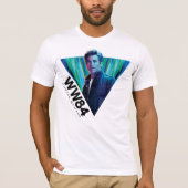 W84 | Steve Trevor Kaleidoscoop blauw-groen T-shirt (Voorkant)