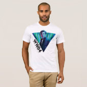 W84 | Steve Trevor Kaleidoscoop blauw-groen T-shirt (Voorkant volledig)