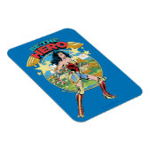 W84 | Themyscira Wonder Woman Retro Comic Art Magneet (Rechterzijde)