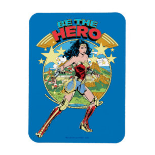 W84   Themyscira Wonder Woman Retro Comic Art Magneet