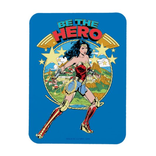 W84 | Themyscira Wonder Woman Retro Comic Art Magneet (Verticaal)
