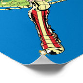 W84 | Themyscira Wonder Woman Retro Comic Art Poster (Hoek)