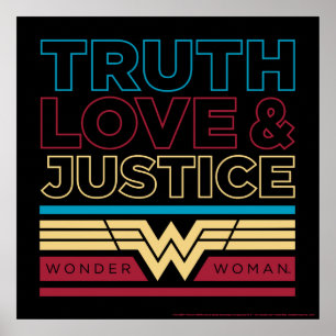 W84 Truth Love & Justice Pattern Poster