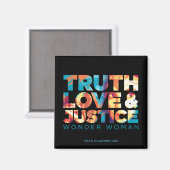 W84 | Truth Love & Justice Wonder Woman Cutout Magneet (Voorkant / Achterkant)