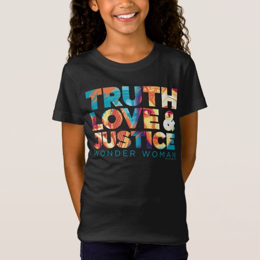 W84 | Truth Love & Justice Wonder Woman Cutout T-shirt (Voorkant)