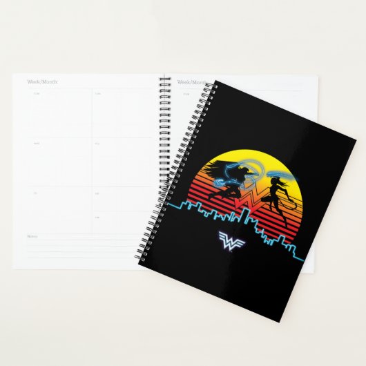 W84 | Wonder Woman & Cheetah Retrowave Sunset Planner (Display)