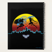 W84 | Wonder Woman & Cheetah Retrowave Sunset Planner (Achterkant)
