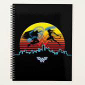 W84 | Wonder Woman & Cheetah Retrowave Sunset Planner (Voorkant)
