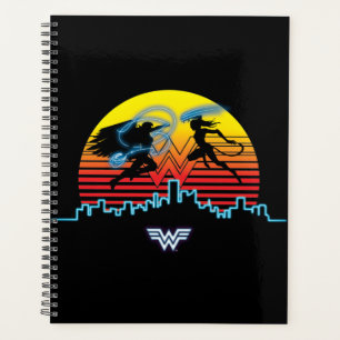 W84 Wonder Woman & Cheetah Retrowave Sunset Planner