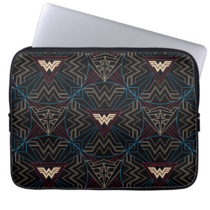 W84 Wonder Woman Circular Geometric Pattern Laptop Sleeve