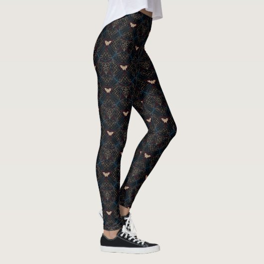 W84 | Wonder Woman Circular Geometric Pattern Leggings (Rechts)
