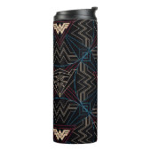 W84 | Wonder Woman Circular Geometric Pattern Thermosbeker (Gedraaid links)