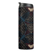 W84 | Wonder Woman Circular Geometric Pattern Thermosbeker (Geroteerd rechts)