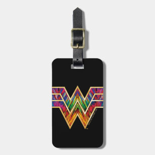 W84   Wonder Woman Kaleidoscope Logo Bagagelabel