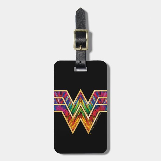 W84 | Wonder Woman Kaleidoscope Logo Bagagelabel (Voorkant verticaal)