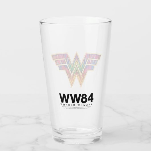 W84 | Wonder Woman Kaleidoscope Logo Glas (Achterkant)