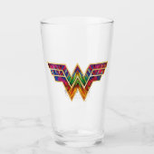 W84 | Wonder Woman Kaleidoscope Logo Glas (Voorkant)