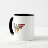 W84 | Wonder Woman Kaleidoscope Logo Mok (Voorkant links)