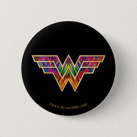 W84 | Wonder Woman Kaleidoscope Logo Ronde Button 5,7 Cm (Voorkant)