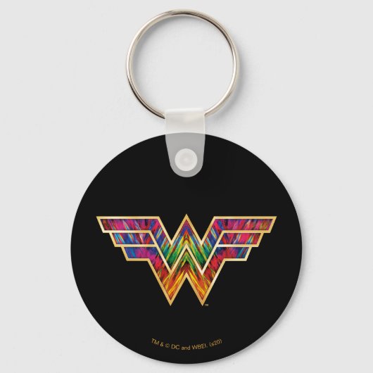 W84 | Wonder Woman Kaleidoscope Logo Sleutelhanger (Voorkant)